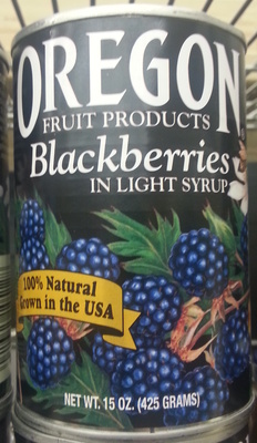 Blackberries in light syrup