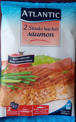 2 steaks hachés saumon