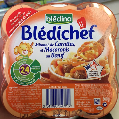 Blédichef, Mitonné de Carottes et Macaronis au Bœuf