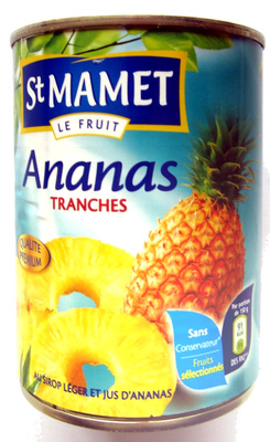 Ananas Tranches au Sirop Léger et Jus d'Ananas