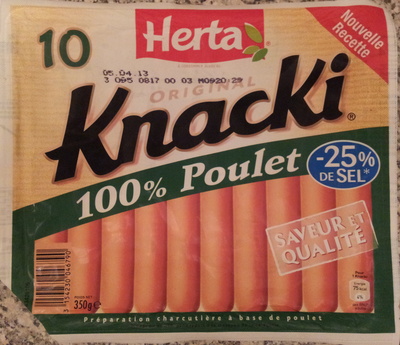 10 Original Knacki, 100 % Poulet (- 25 % de Sel)