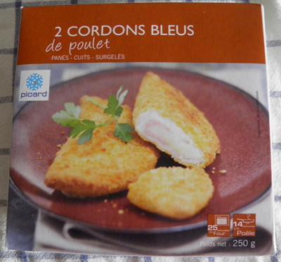 2 cordons bleus de poulet Picard