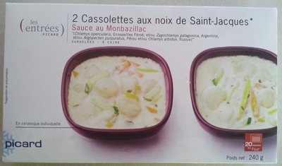 2 Cassolettes aux noix de Saint-Jacques