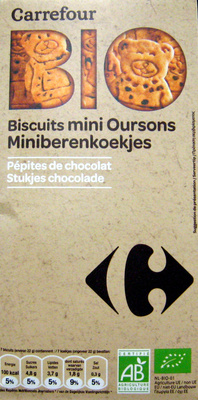 Biscuits mini Oursons Pépites de chocolat Bio