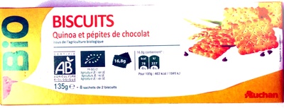Biscuits quinoa et pépites de chocolat