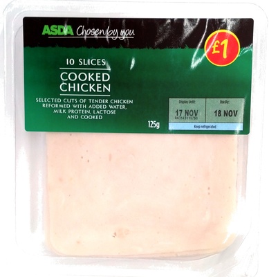 10 slices Cooked chicken