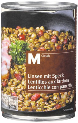 Lentilles aux lardons M-Classic