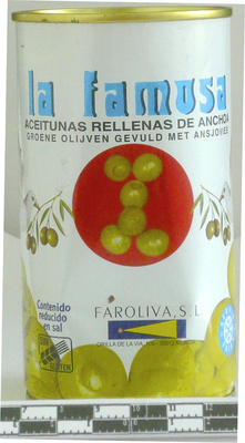 Olives vertes farcies aux anchois
