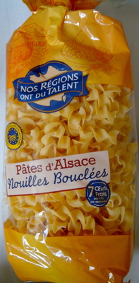 Pâtes d'Alsace Nouilles Bouclées (7 Œufs Frais par kilo de semoule)