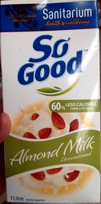 So Good Unsweetened Almond Milk Dairy Substitute Uht
