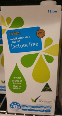 Coles Lactose Free Milk Low Fat